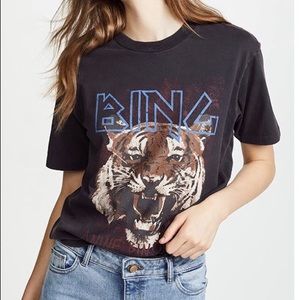 Anine Bing Tiger Tee in Black